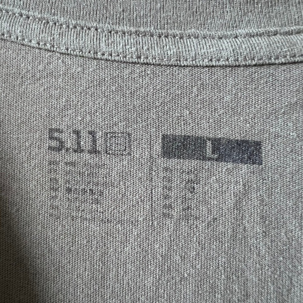 5.11 Tactical Mens Gray Graphic T-Shirt Skull Smiley Face Don't Worry Be Ready L - Picture 6 of 8